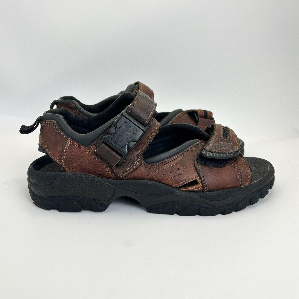 Frye Backwater Sandals Men’s Sz 10 D Brown Leather Slingback Fisherman Shoes